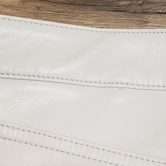 Agolde Lyle Low Rise Recycled Leather Pants In Wisp (Light Gray) Size 26 NWT - Picture 11 of 13